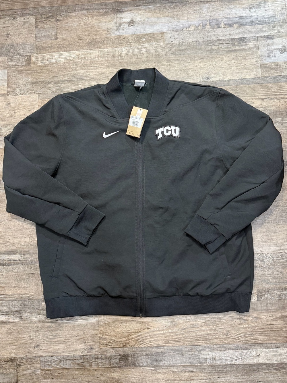 Nike Black TCU Horned Frogs Full-Zip Bomber Jacket Men’s 3XL